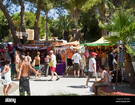 'Hippy Market', Punta Arabi, Es Cana, Ibiza Stock Photo - Alamy