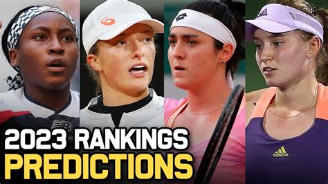 2023 Ladies Top 10 Rankings Predictions | Tennis Talk News - YouTube