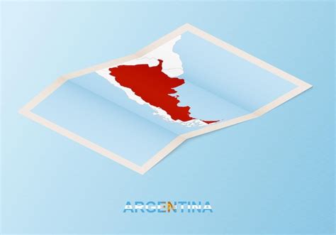 Premium Vector | Folded paper map of argentina with neighboring ...