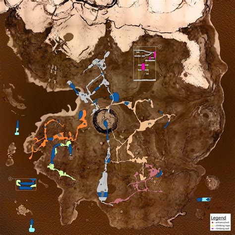 Caves Map - Colored in the main cave systems and redid the guide for ...