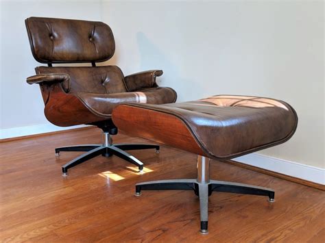 Mid Century Modern Eames Style Bentwood, Lounge Chair & Ottoman - EPOCH