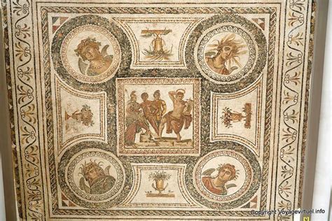 Ceiling medallions mosaic, Bardo National Museum - Tunisia