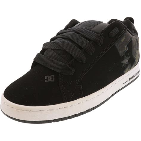 DC Shoes - Dc Men's Court Graffik Se Black / Camouflage Ankle-High Leather Women' - 8.5M ...