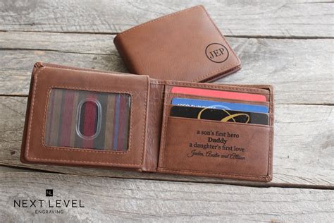 Personalized Gifts for Dad Fathers Gift From Son Mens Bifold | Etsy