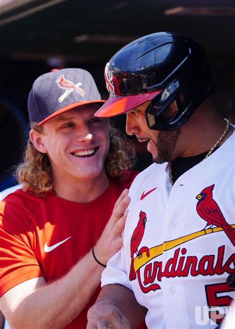 Photo: St. Louis Cardinals Harrison Bader Congratulates Albert Pujols ...