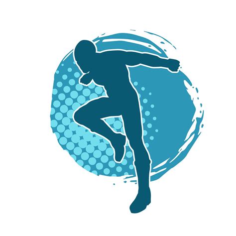 Silhouette of a sporty man in running pose. Silhouette of a male run pose. 37995399 Vector Art ...