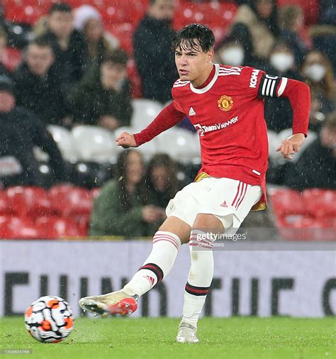 Alejandro Garnacho of Manchester United U18s in action during the FA...