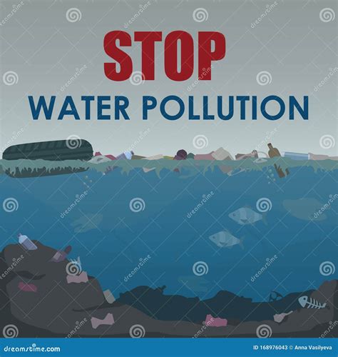 Stop Water Pollution Banner. Zero Waste Campaign Slogan. Planet ...