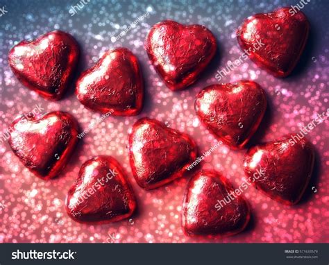 Red Glitter Background Hearts Stock Photo 571633579 | Shutterstock