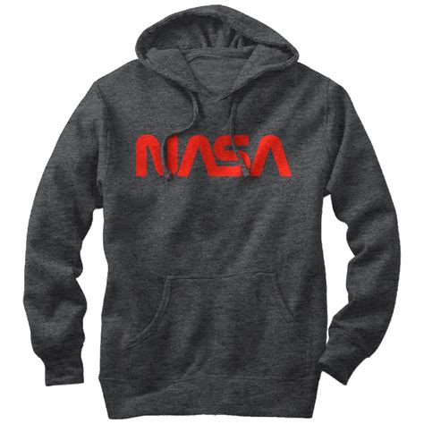 NASA - Men's NASA Classic Logo Pull Over Hoodie Charcoal Heather X ...