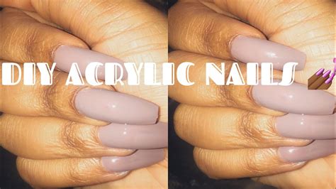 DIY ACRYLIC PRESS ON NAILS UNDER $10 ! - YouTube