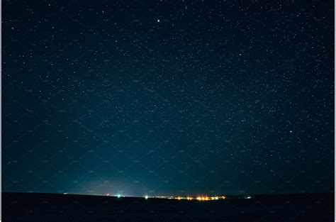 Landscape With Natural Night Sky | Nature Stock Photos ~ Creative Market