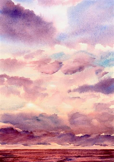 Watercolor Sunset Sky at PaintingValley.com | Explore collection of Watercolor Sunset Sky