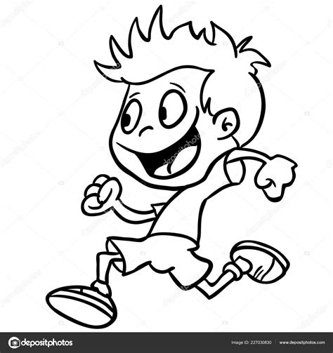 Black Boy Running Clipart - Just Dogs23