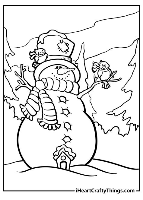 Snowman Coloring Pages (Updated 2021)