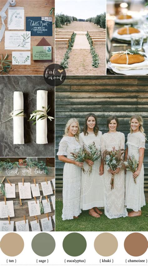 Rustic organic wedding color palette { Muted Earth Tones }