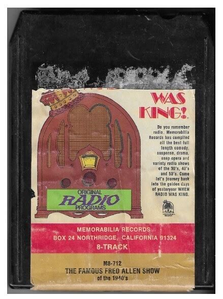 Allen, Fred / The Famous Fred Allen Show of the 1940s | Memorabilia M8-712 | 8-Track Tape | 1974 ...