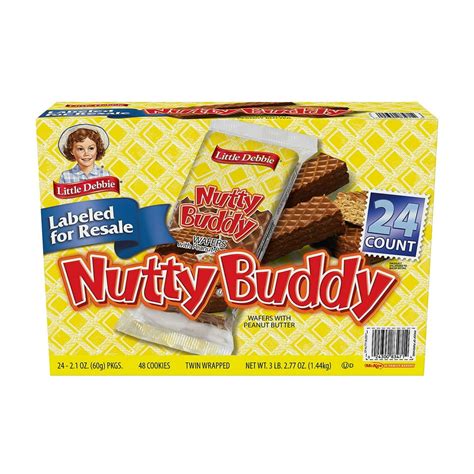 Little Debbie Nutty Buddy Bars, 2.1 Ounce (24 Pack) - Walmart.com - Walmart.com