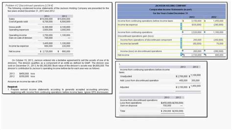 Discontinued Operations Partial Income Statement - YouTube