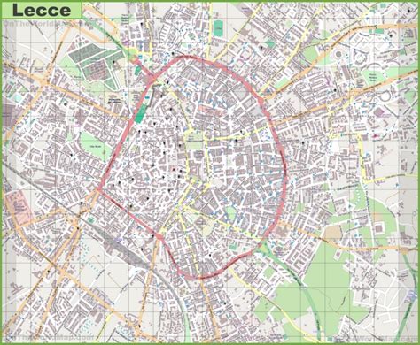 Large detailed map of Lecce - Ontheworldmap.com