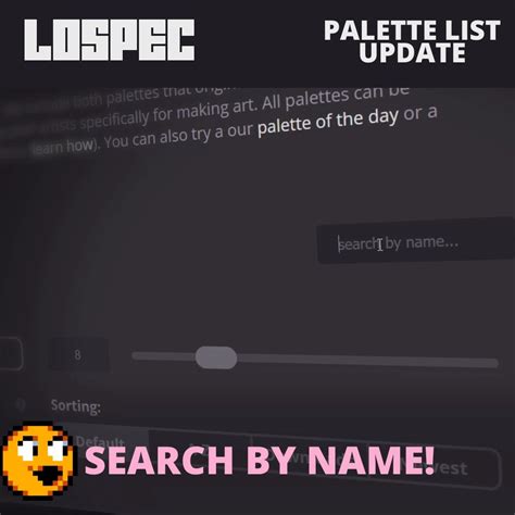 The Lospec Palette List Now Has A Liked Palette List, Search By Name, and Palette Author Pages ...