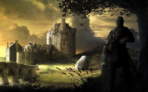 The Forgotten Knight Fantasy Art | Download wallpaper Art, knight, castle, fortress free desktop ...