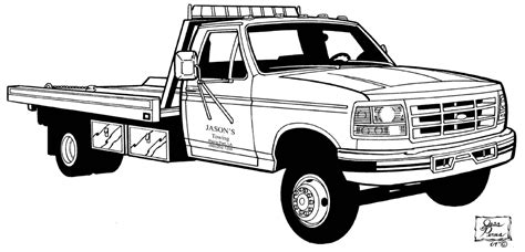 tow truck coloring sheet - Clip Art Library