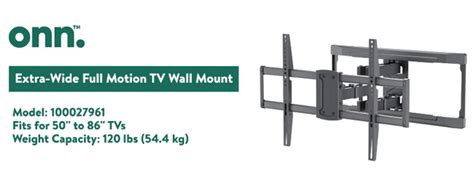 Full Motion TV Wall Mount for 50" to 86" TVs, up to 15° Tilting | Eco ...