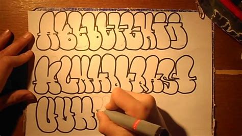 alphabet in bubble letters