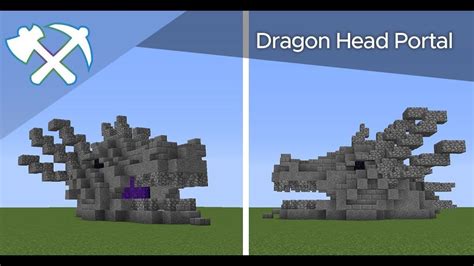 How to Build a Dragon Head Portal | Minecraft Tutorial | Minecraft ...