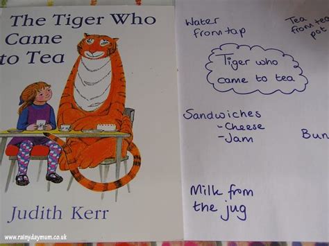 Activity to do with the book - The Tiger Who Came to Tea