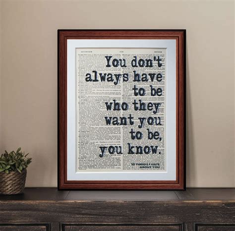 10 Things I Hate About You Quote Dictionary Page Art Print - Etsy