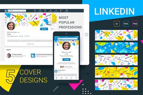 Linkedin| cover designs set - Design Template Place