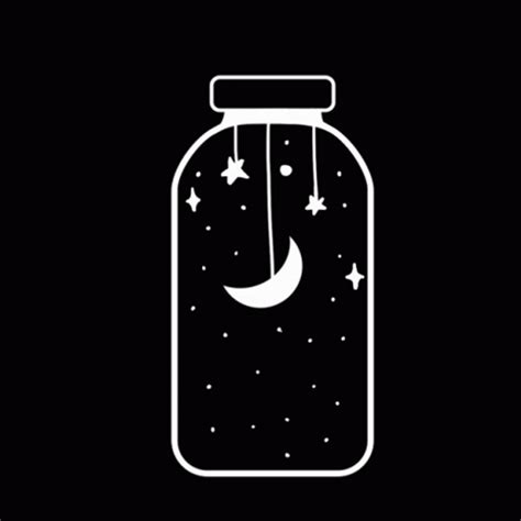 Night Sky Moon Stars Jar GIF | GIFDB.com