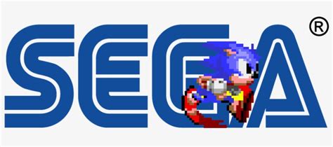 Sonic The Hedgehog Running Through Sega's Company Logo - Sega Logo ...