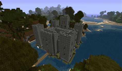 Blue Moat Castle Minecraft Project