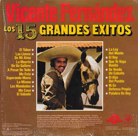 Vicente Fernandez - Los 15 Grandes Exitos - Used Vinyl - High-Fidelity Vinyl Records and Hi-Fi ...