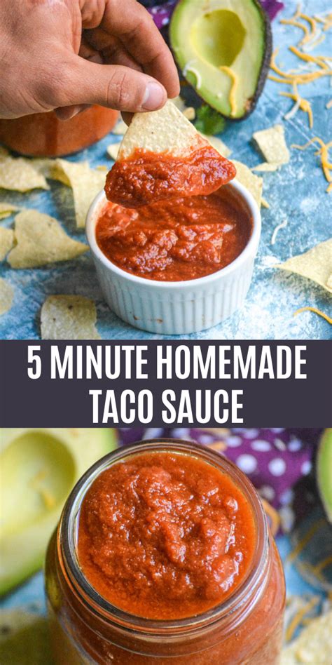 5 Minute Homemade Taco Sauce | Recipe | Homemade tacos, Mexican food ...