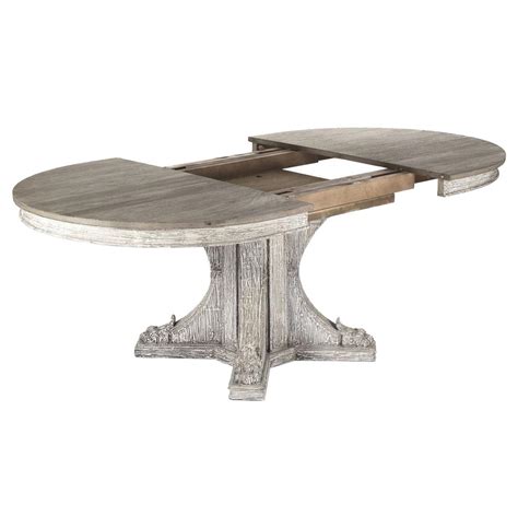 Agnes French Country Rustic Oval Extendable Dining Table | Kathy Kuo Home