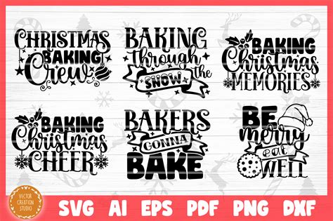 Christmas Baking SVG Bundle Cut File By VectorCreationStudio ...