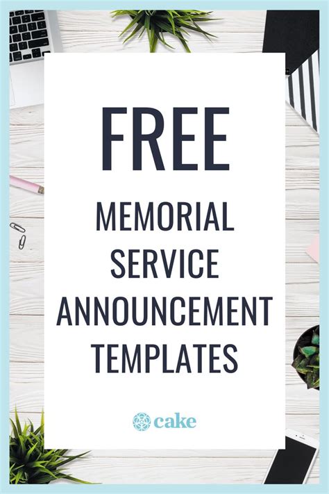 Free Memorial Service Announcement Templates | Memorial service, Memories, Announcement