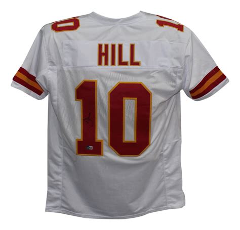 Tyreek Hill Autographed/Signed Pro Style Red XL Jersey BAS – Denver ...