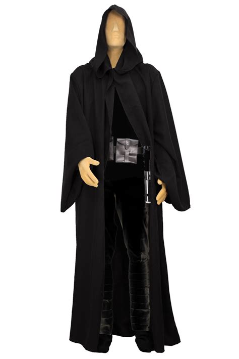 JEDI Sith Lord Wizard Costume Cloak Adult Black by SkirtStar