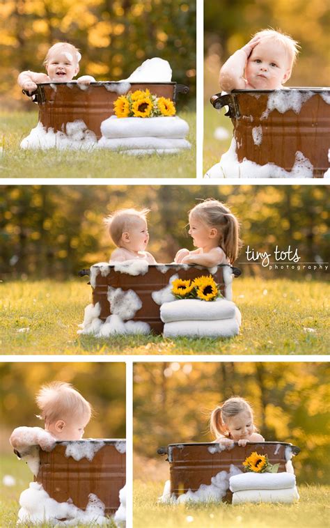 Outdoor Bubble Bath Photo Session | Kristen Fotta Photography | 6 month baby picture ideas, Baby ...