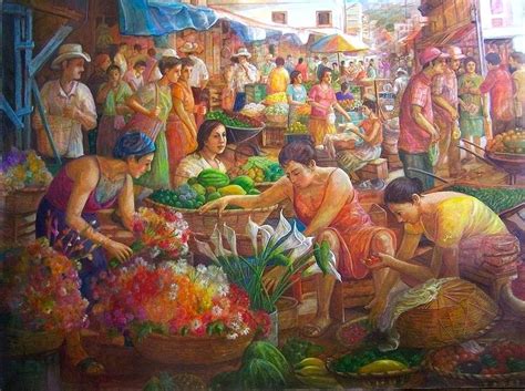 Tegucigalpa Honduras public Market Painting by Manuel Rodriguez - Pixels