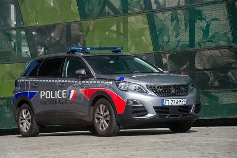 Front View of French National Police Car Parked in the Street Editorial ...