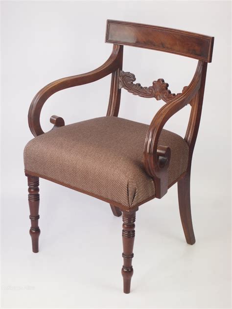 Antique Regency Mahogany Desk Chair - Antiques Atlas