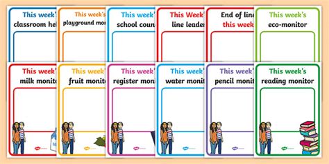 👉 New Classroom Monitor Display Signs (Weekly)