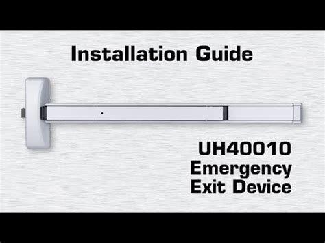 Universal Hardware Push Bar - Rim/Panic Exit Device Installation Video (UH40010) - YouTube