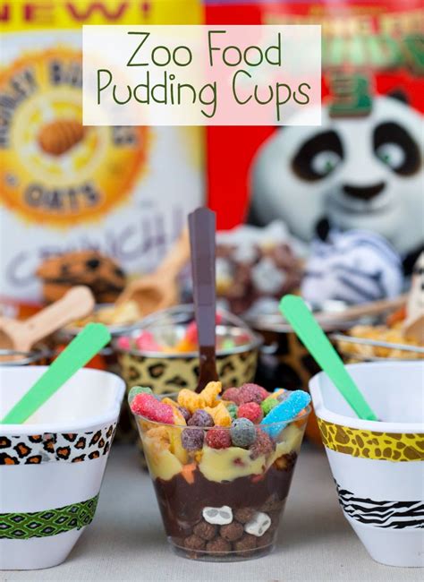 Easy to make Zoo Food Pudding Cups for kids! AD Zoo Animal Party, Cereal Brands, Pudding Cups ...